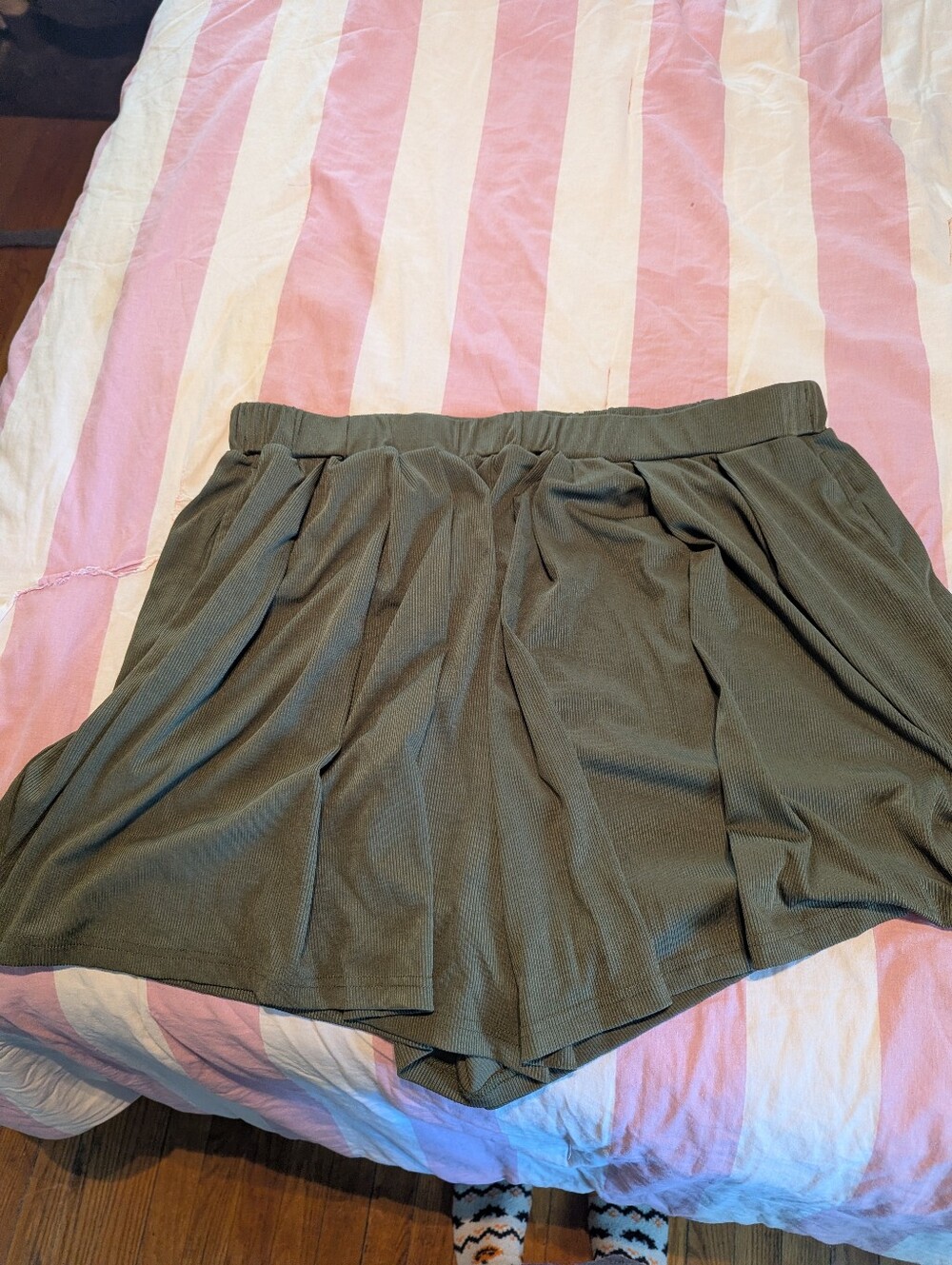 Cider Olive Green Soft Flow Skort